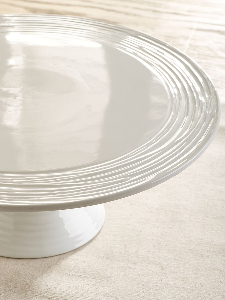 White Malvern Embossed Cake Stand - Image 3 of 3