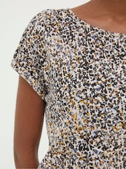 FatFace Ivy Natural Dappled Spot Linen T-Shirt - Image 3 of 4