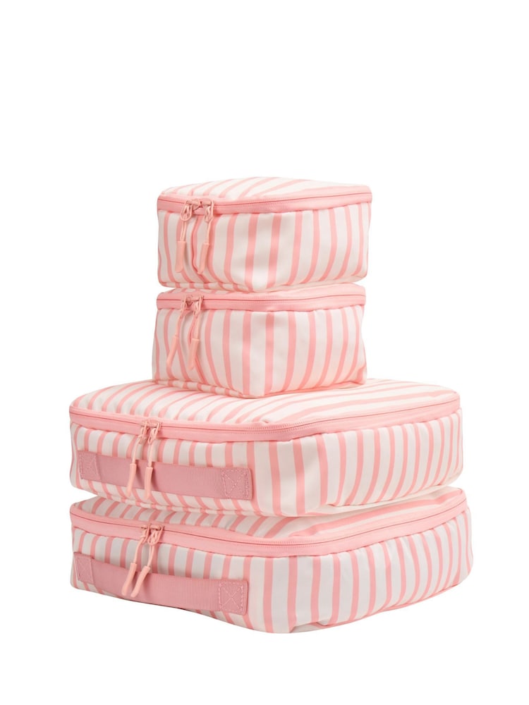 Cabin Max Pink Classic Striped 5-Piece Packing Cube Set - Image 2 of 6 Cabin Max Pink Classic Striped 5-Piece Packing Cube Set - Image 2 of 6