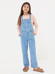 FatFace Blue Darby Denim Dungarees - Image 1 of 4
