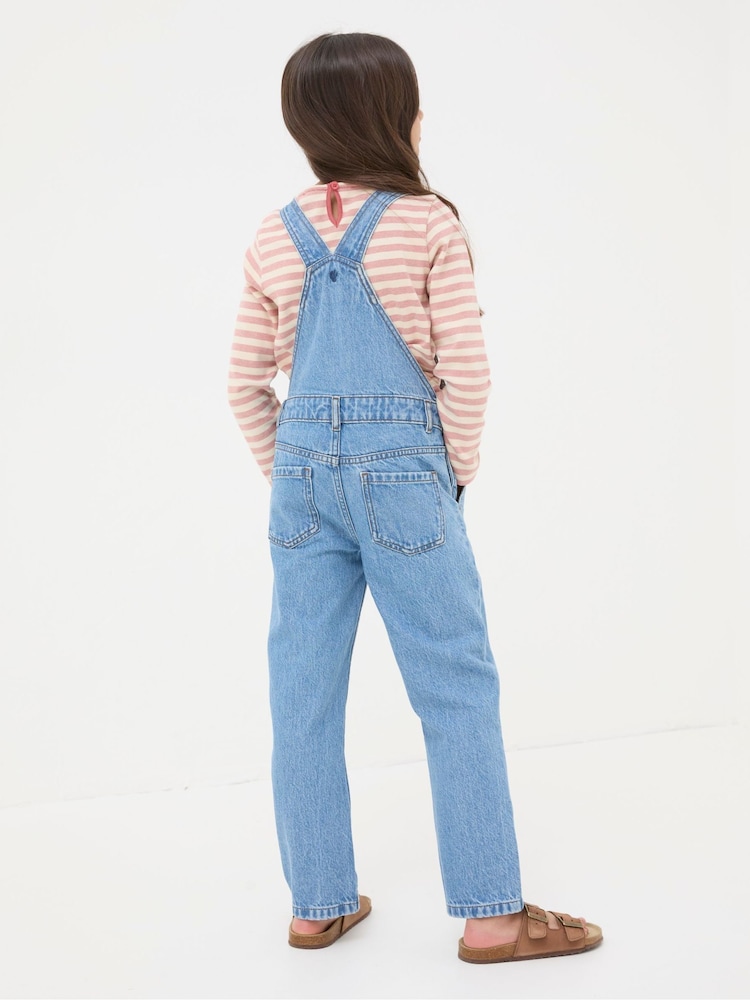 FatFace Blue Darby Denim Dungarees - Image 2 of 4