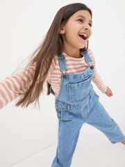 FatFace Blue Darby Denim Dungarees - Image 3 of 4