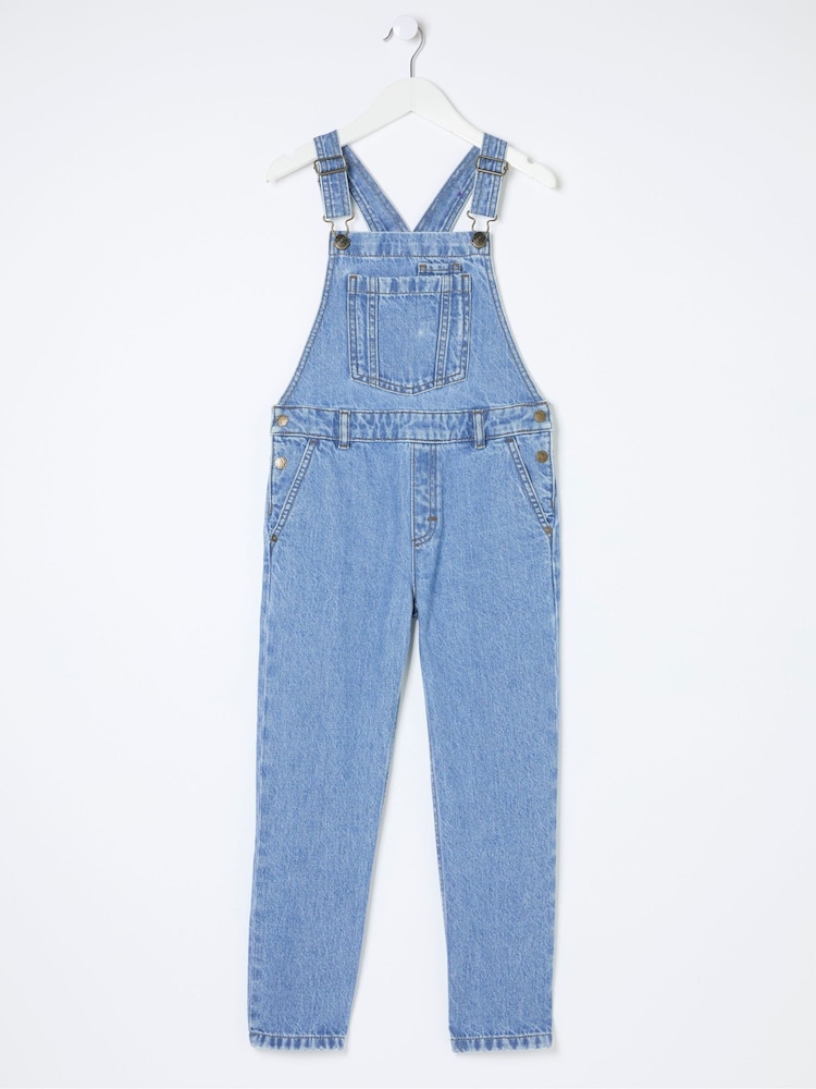 FatFace Blue Darby Denim Dungarees - Image 4 of 4