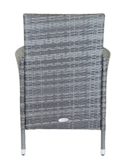 Charles Bentley Grey Pair of Garden Rattan Dining Chairs - Image 5 of 5