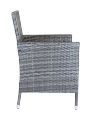 Charles Bentley Grey Pair of Garden Rattan Dining Chairs - Image 6 of 6