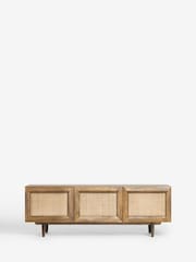 Dark Abel Mango Wood Woven Front TV Unit, Up to 65 Inch - Image 7 of 10