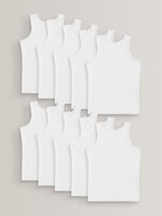 Weiß - Trägertops, 10er-Pack (1.5–16 Jahre) - Bild 1 von 4