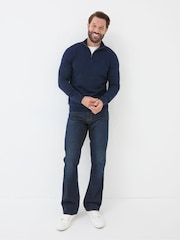 FatFace Dark Vintage Blue Bootcut Jeans - Image 3 of 5