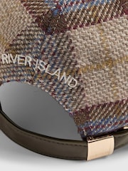 River Island Brown 1998 Check Cap - Image 5 of 5