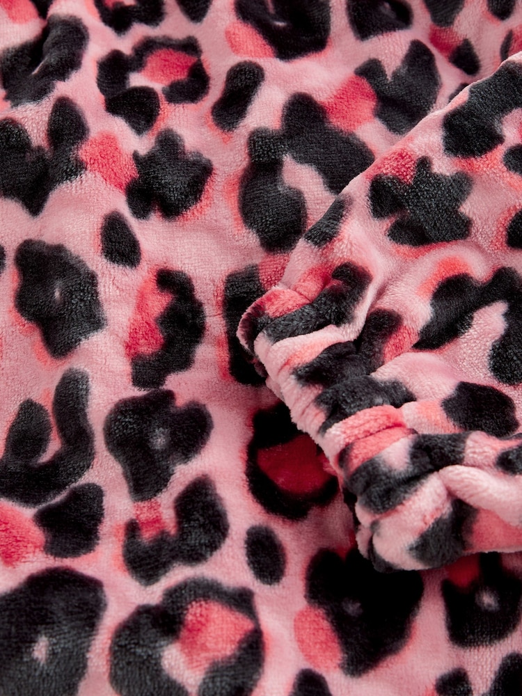 Pink Animal Print Hooded Blanket (3-16yrs) - Image 6 of 6