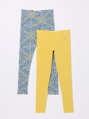 FatFace Blue Aztec Leggings 2 Pack - Image 1 of 4