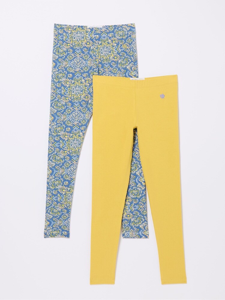 FatFace Blue Aztec Leggings 2 Pack - Image 1 of 4