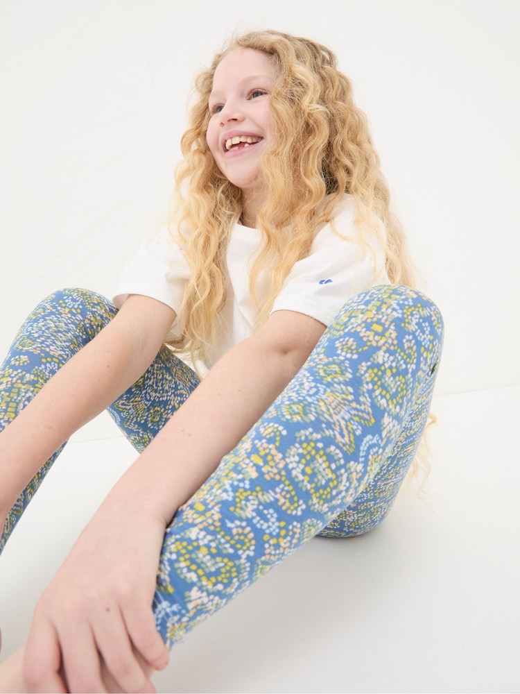 FatFace Blue Aztec Leggings 2 Pack - Image 4 of 4