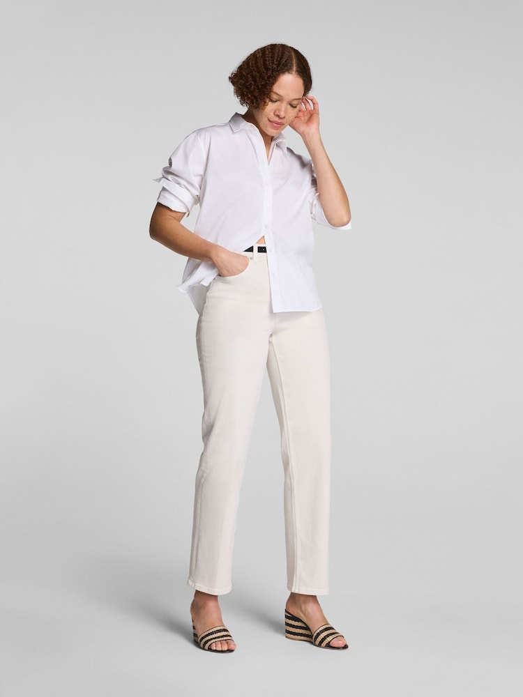 Spanx Cream Authentic 360 90s Straight Leg Jeans - Image 1 of 5