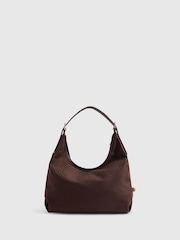 River Island Brown Monogram Jacquard Slouch Bag - Image 2 of 6