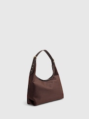 River Island Brown Monogram Jacquard Slouch Bag - Image 4 of 6
