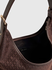 River Island Brown Monogram Jacquard Slouch Bag - Image 5 of 6