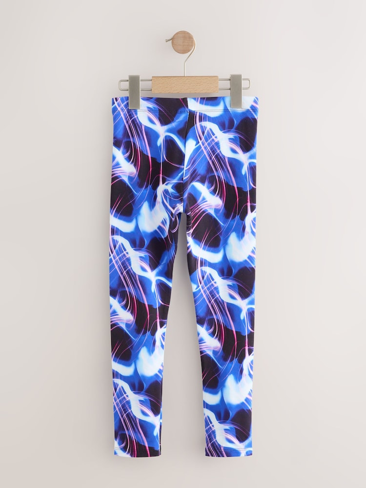 Blue Swirl Long Length Leggings (3-16yrs) - Image 2 of 4