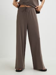 River Island Brown Soft Touch Trousers - Image 1 of 4