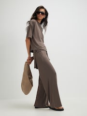 River Island Brown Soft Touch Trousers - Image 2 of 4