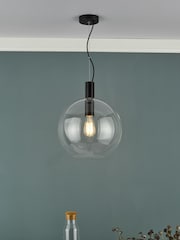 Dar Lighting Black Zulu Ceiling Light Pendant - Image 1 of 4