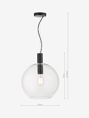 Dar Lighting Black Zulu Ceiling Light Pendant - Image 3 of 4