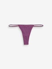 Pink/Purple/Black G-String Microfibre Knickers 5 Pack - Image 4 of 8