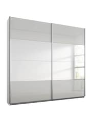 Rauch Grey Courtney Glass and Centre 1.8m Sliding Mirror Semi Fitted Wardrobe - Image 2 of 2