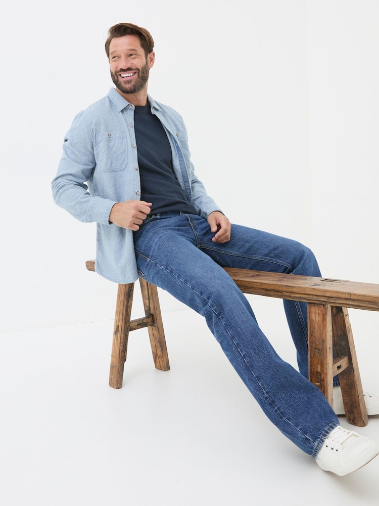 FatFace Stone Wash Blue Bootcut Jeans - Image 4 of 6
