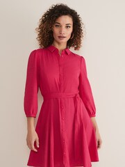 Phase Eight Pink Lucie Shirt Dress - Image 1 of 6