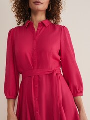 Phase Eight Pink Lucie Shirt Dress - Image 5 of 6