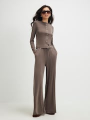 River Island Brown Long Sleeve Soft Touch Top - Image 1 of 4