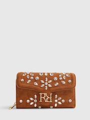 River Island Brown Diamante Tab Front Bag - Image 1 of 3