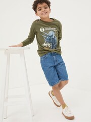 FatFace Blue Carpenter Denim Shorts - Image 1 of 6