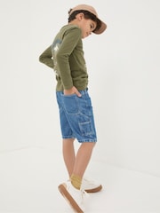 FatFace Blue Carpenter Denim Shorts - Image 2 of 6