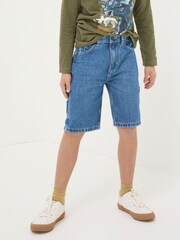 FatFace Blue Carpenter Denim Shorts - Image 3 of 6