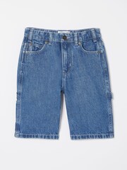 FatFace Blue Carpenter Denim Shorts - Image 6 of 6