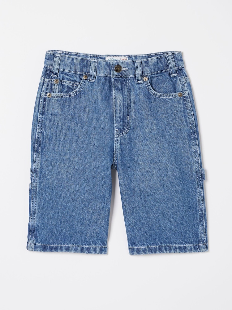 FatFace Blue Carpenter Denim Shorts - Image 6 of 6