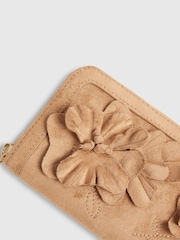 River Island Brown 3D Floral Suedette Purse - Image 4 of 5