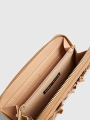 River Island Brown 3D Floral Suedette Purse - Image 5 of 5