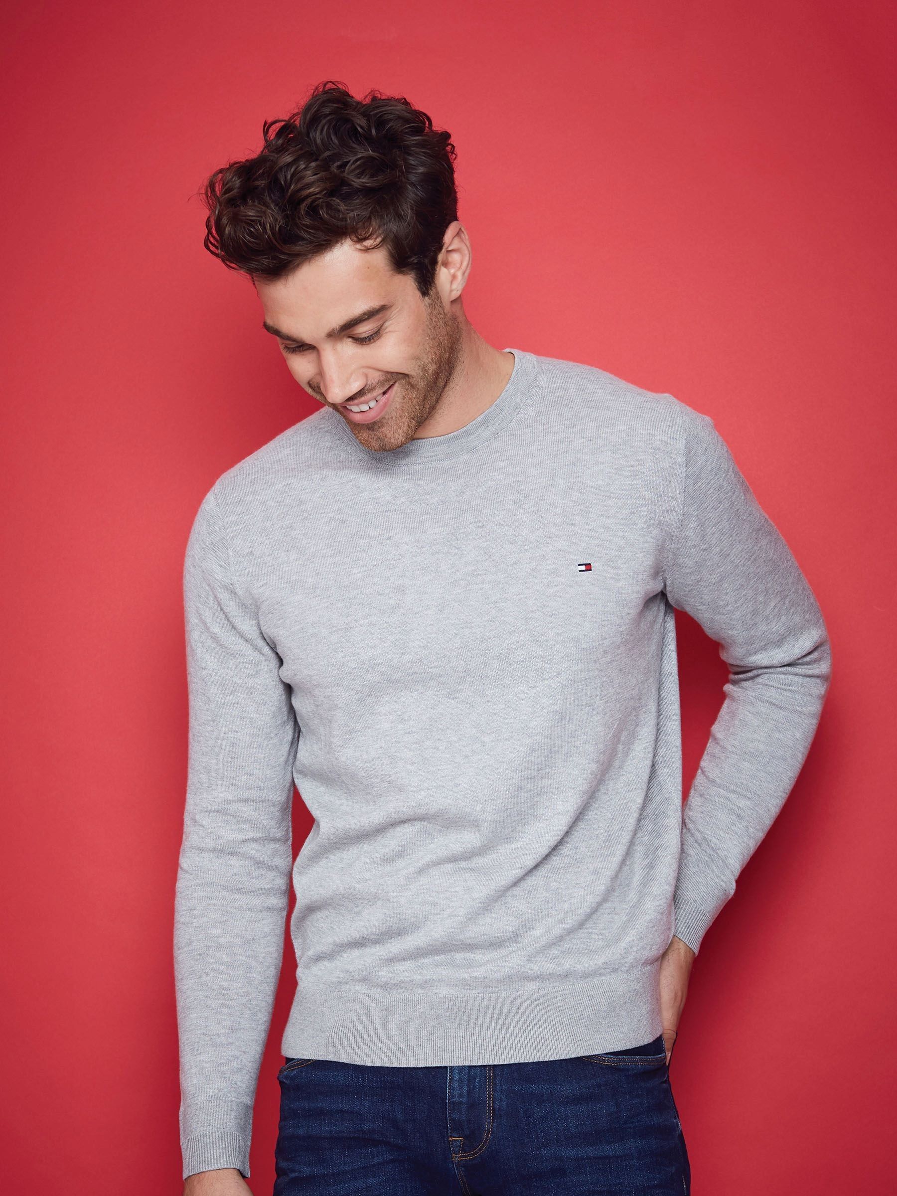 Tommy hilfiger cotton silk crew neck cheap