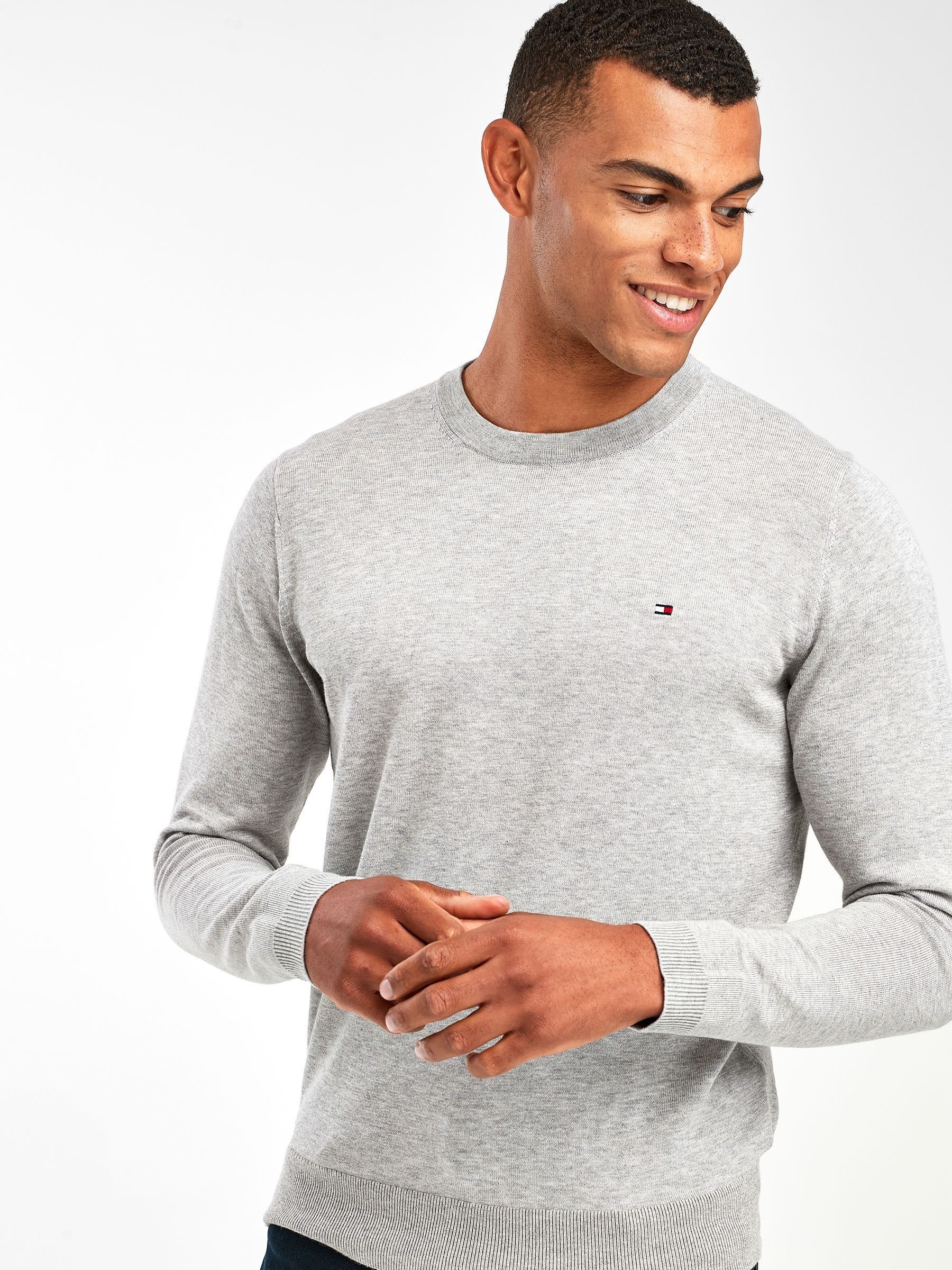 Tommy hilfiger cotton silk crew neck discount