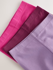 Pink/Lilac/Berry Long Length Leggings 3 Pack (3-16yrs) - Image 6 of 7