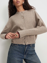 River Island Brown Clean Double Layer Cardigan - Image 1 of 4