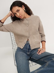 River Island Brown Clean Double Layer Cardigan - Image 4 of 4