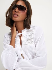 River Island mežģīņu jūga sieviešu blūze - Attēls 4 no 4