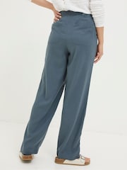 FatFace Pendeen Blue Linen Blend Trousers - Image 2 of 5