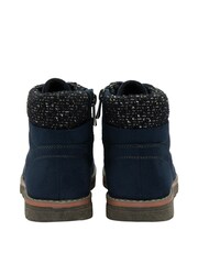 Lotus Navy Blue Lace-Up Ankle Boots - Image 3 of 4