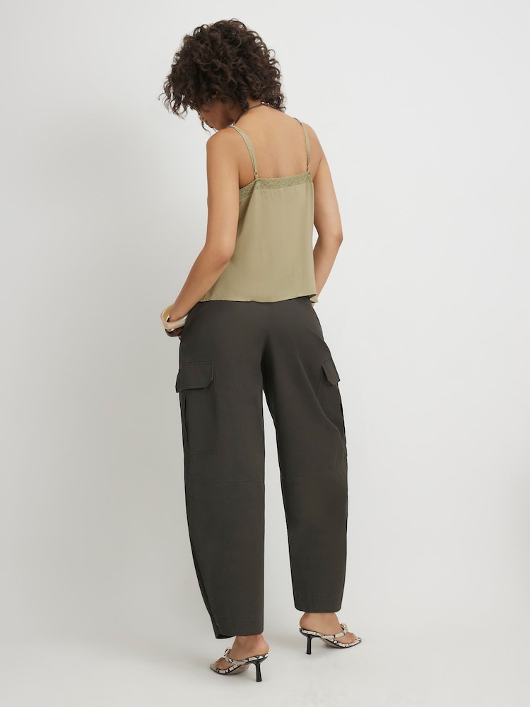 River Island Green Pleated Front Trousers - Image 4 of 4 River Island Green Pleated Front Trousers - Image 4 of 4
