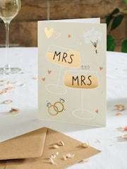 Multi Mrs & Mrs Wedding Card - Image 1 of 3